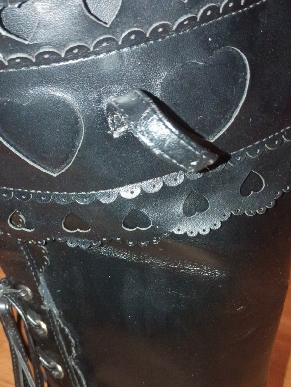ANGELIC IMPRINT HEART CUTOUT PLATFORMS — ARCHIVE PIECE - Picture 10 of 16